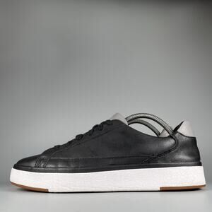 Kizik Vegas Men’s 9.5 Black Leather Hands Free Casual Shoes Walking Sneakers GUC